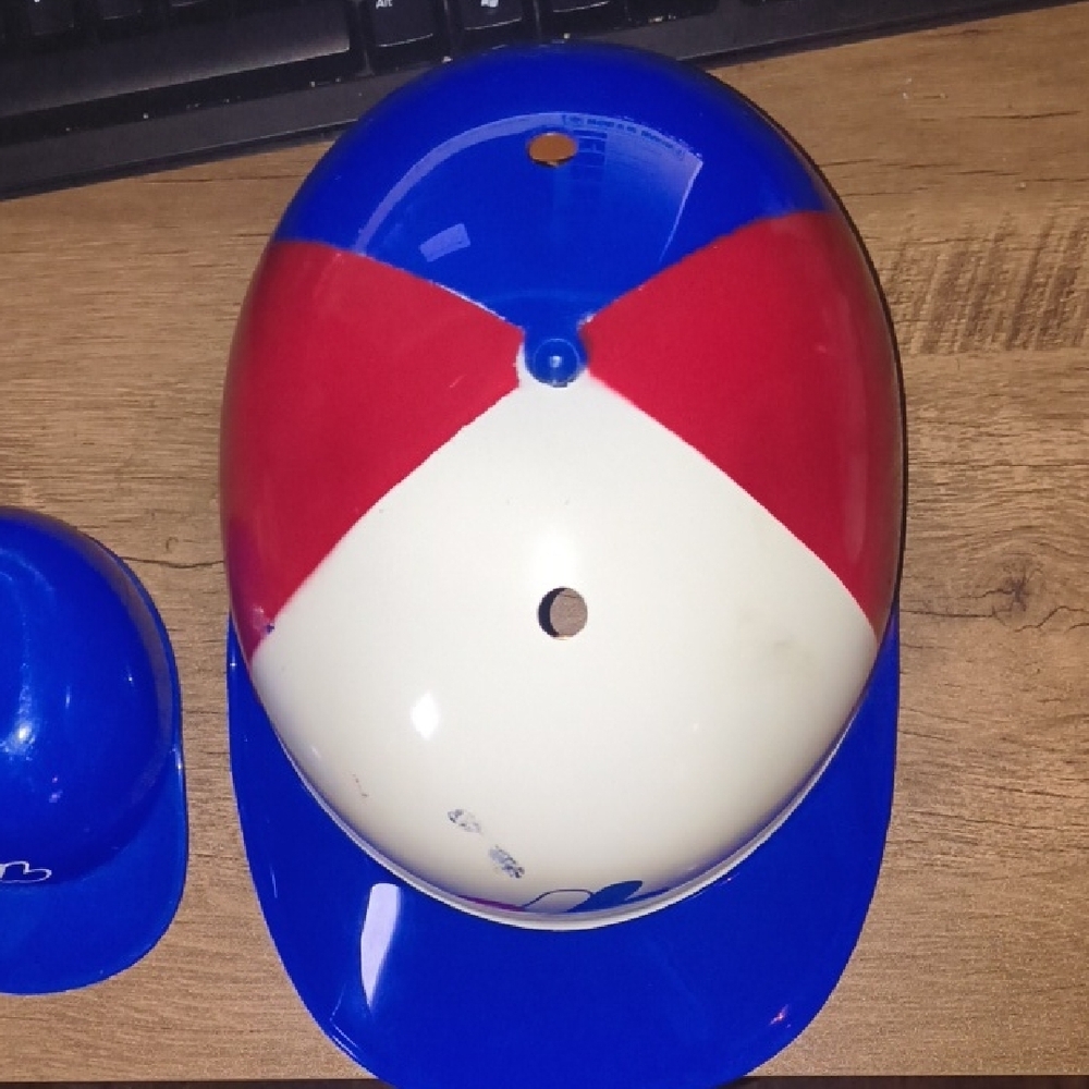 Vintage 1970s Montreal Expos Jarry Park Helmet Lot - Rare KFC "Oui mon Colonel! - Picture 8 of 13